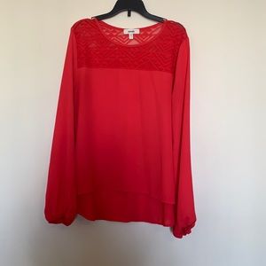 Not Red and Not Coral, Let’s just say “Bad Ass color”!! Large Meraki Blouse